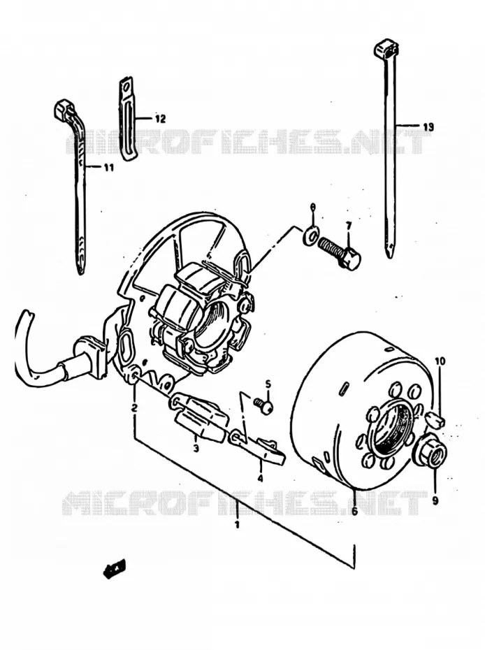 ALLUMAGE ROTOR - STATOR Suzuki MOTO 250 RM 1995  RM250 S (E02,E04,E24,P37)