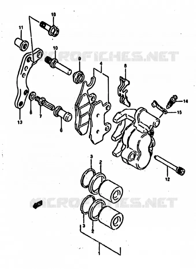 ETRIER DE FREIN AVANT (MODELE S) Suzuki MOTO 250 RM 1995  RM250 S (E02,E04,E24,P37)