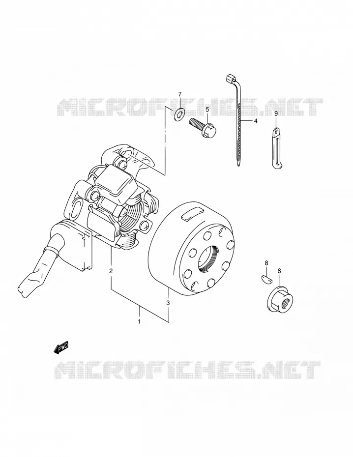 ALLUMAGE ROTOR - STATOR Suzuki MOTO 250 RM 2002  RM250 K2 (E02,E04,E24)