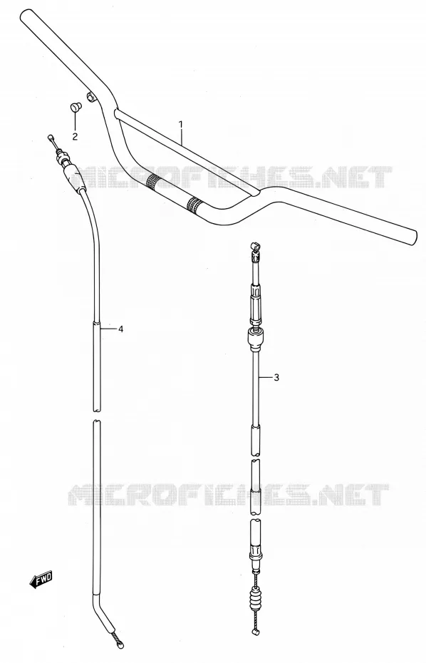 GUIDON Suzuki MOTO 250 RM 1995  RM250 S (E03,E28,E33)