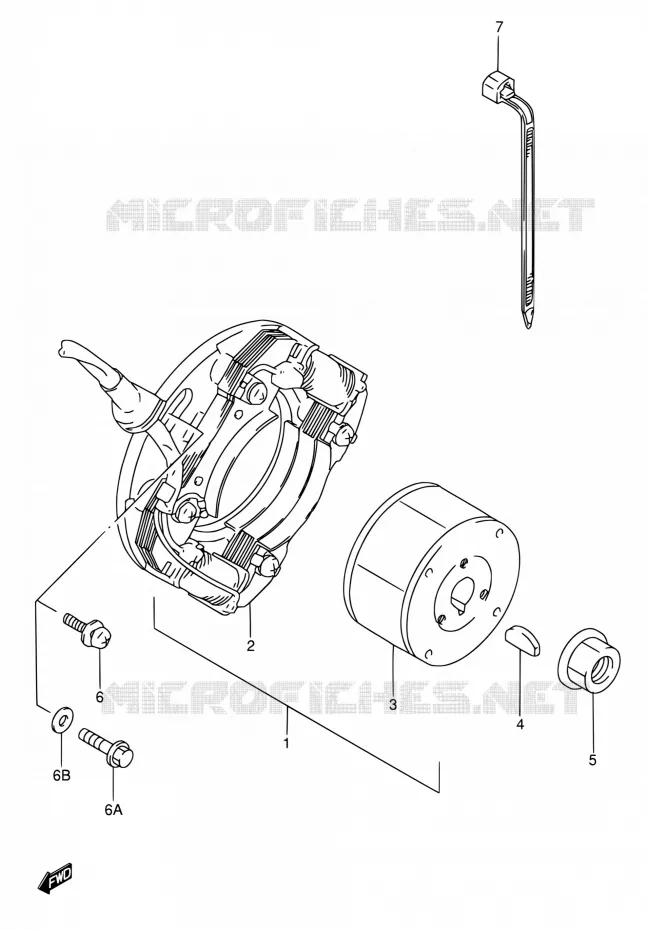 ALLUMAGE ROTOR - STATOR Suzuki MOTO 80 RM 1999  RM80 X (E03,E28,E33)