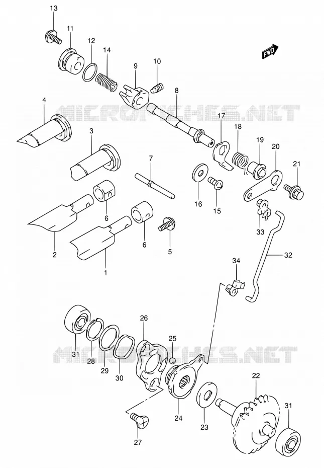 VALVE D'ECHAPPEMENT Suzuki MOTO 80 RM 1999  RM80 X (E03,E28,E33)
