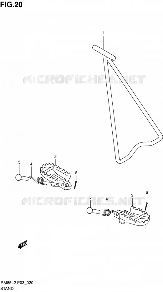 BEQUILLE (RM85LL2 P03) Suzuki MOTO 85 RM 2012  RM85L L2 (P03,P28.P33)