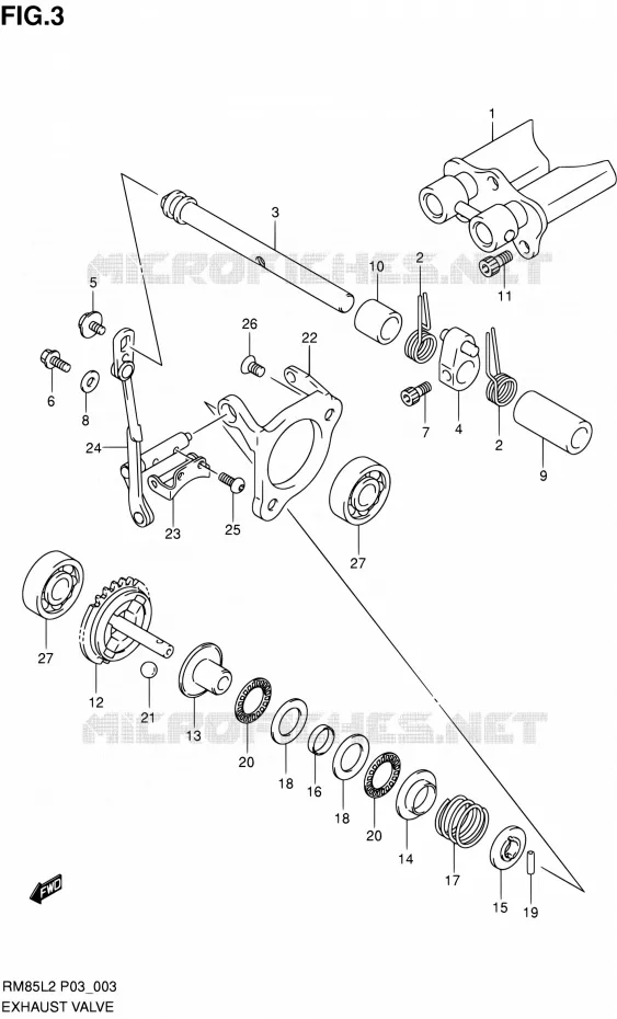 VALVE D'ECHAPPEMENT Suzuki MOTO 85 RM 2012  RM85L L2 (P03,P28.P33)