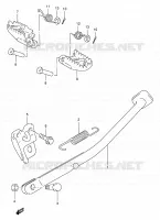BEQUILLE   REPOSE PIED pour Suzuki RMX 250 1999