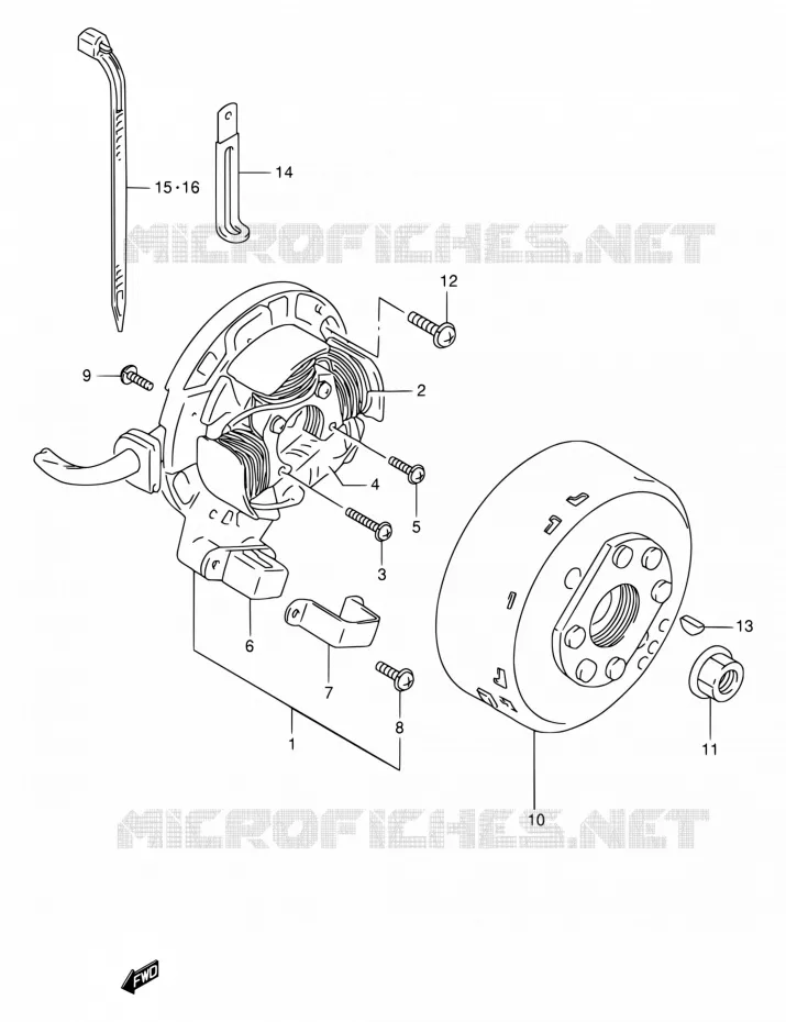ALLUMAGE ROTOR - STATOR Suzuki MOTO 250 RMX 1999  RMX250 X (E01,P37)