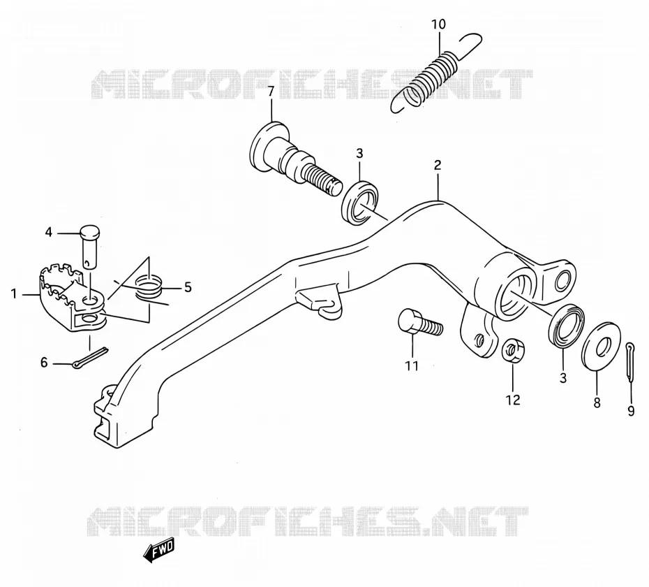 FREIN ARRIERE Suzuki MOTO 250 RMX 1989  RMX250 K (E03,E28,E33)