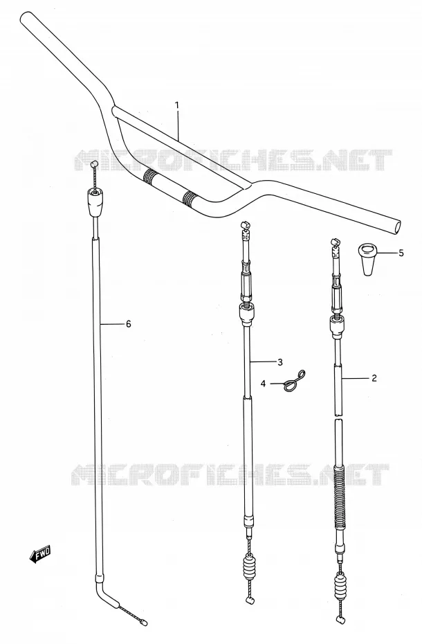 GUIDON Suzuki MOTO 250 RMX 1989  RMX250 K (E03,E28,E33)