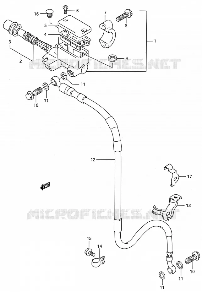 MAITRE CYLINDRE AVANT Suzuki MOTO 250 RMX 1994  RMX250 R (E03,E28,E33)