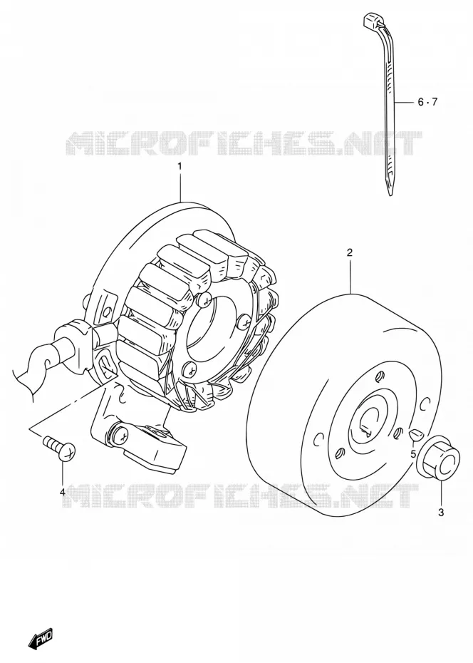 ALLUMAGE ROTOR - STATOR Suzuki MOTO 250 RMX 1998  RMX250W(E24)