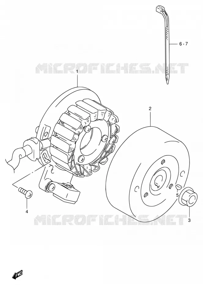 ALLUMAGE ROTOR - STATOR Suzuki MOTO 250 RMX 1999  RMX250X(E24)