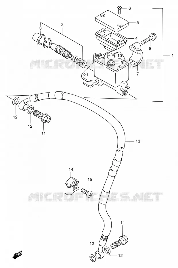 MAITRE CYLINDRE AVANT Suzuki MOTO 250 RMX 1999  RMX250X(E24)