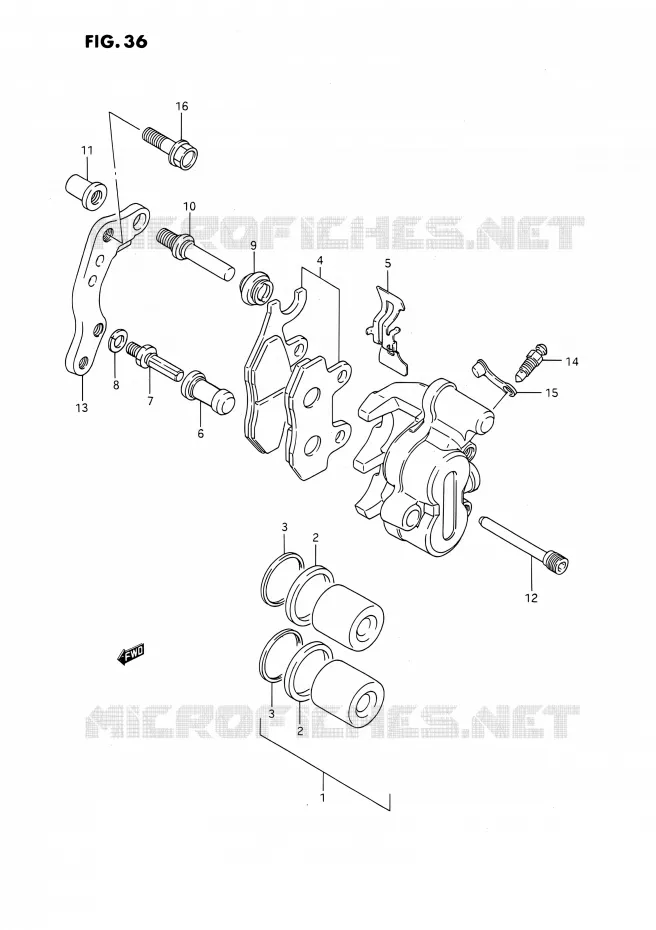 ETRIER DE FREIN AVANT (MODELE K/L) Suzuki MOTO 250 RMX 1989  RMX250K(E03)