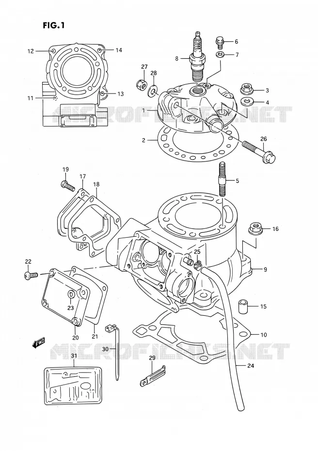 CYLINDRE Suzuki MOTO 250 RMX 1993  RMX250 P (E03)