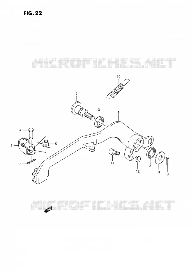 FREIN ARRIERE Suzuki MOTO 250 RMX 1993  RMX250 P (E03)