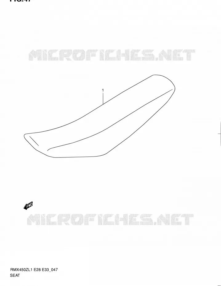 SELLE Suzuki MOTO 450 RMX 2011  RMX450Z L1 (E03,E28,E33)