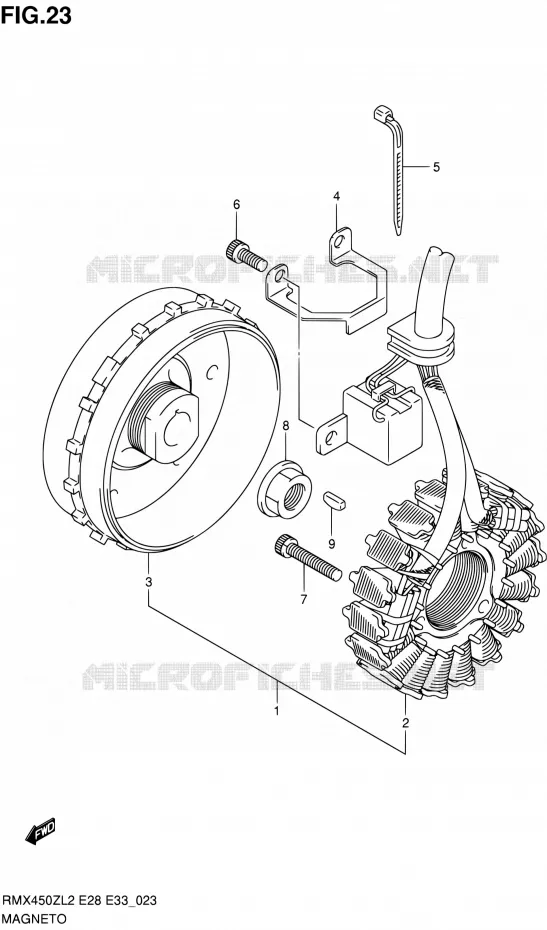 ALLUMAGE ROTOR - STATOR Suzuki MOTO 450 RMX 2012  RMX450ZL2(E03,E28,E33)