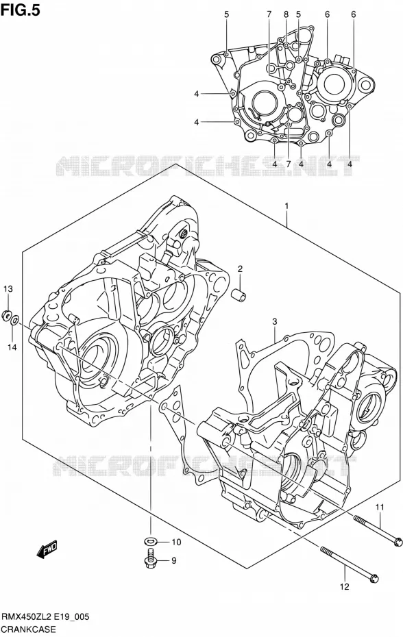 CARTER Suzuki MOTO 450 RMX 2012  RMX450ZL2(E19)