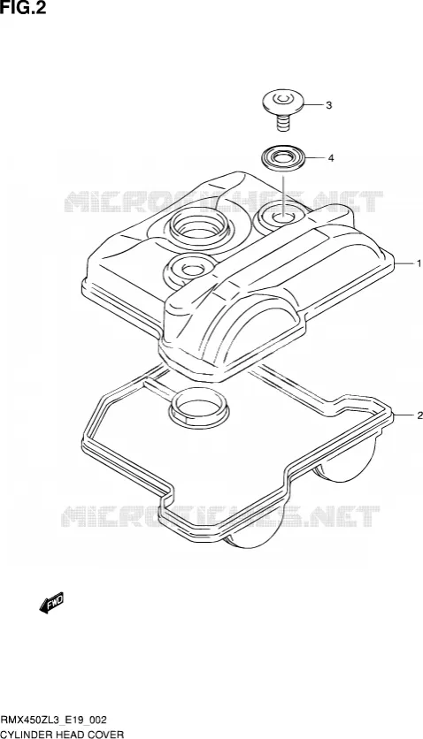 COUVRE CULASSE Suzuki MOTO 450 RMX 2012  RMX450Z L3 (E19)