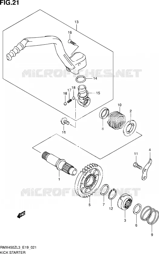 KICK Suzuki MOTO 450 RMX 2013  RMX450Z L3 (E19)