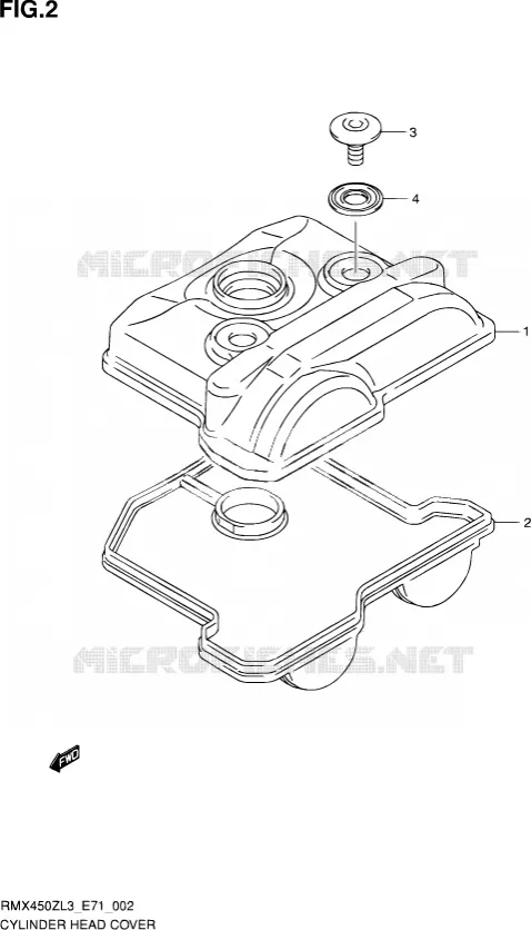 COUVRE CULASSE Suzuki MOTO 450 RMX 2013  RMX450Z L3 (E71)