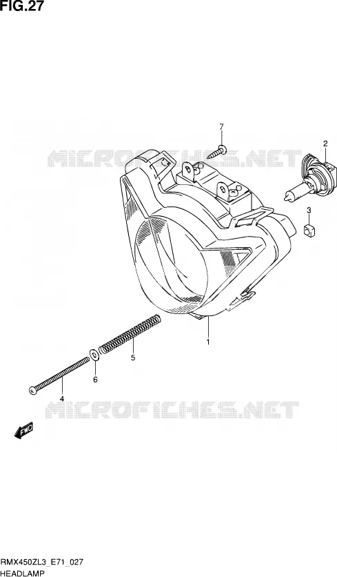 PHARE Suzuki MOTO 450 RMX 2013  RMX450Z L3 (E71)