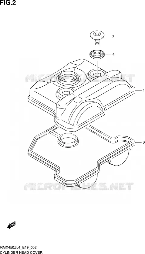 COUVRE CULASSE Suzuki MOTO 450 RMX 2014  RMX450Z L4 (E19)