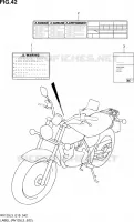 ETIQUETTE (RV125L3 E02) pour Suzuki VAN-VAN 125 2013