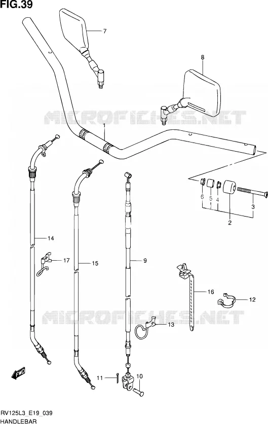 GUIDON Suzuki MOTO 125 VAN-VAN 2013  RV125 L3 (E02)
