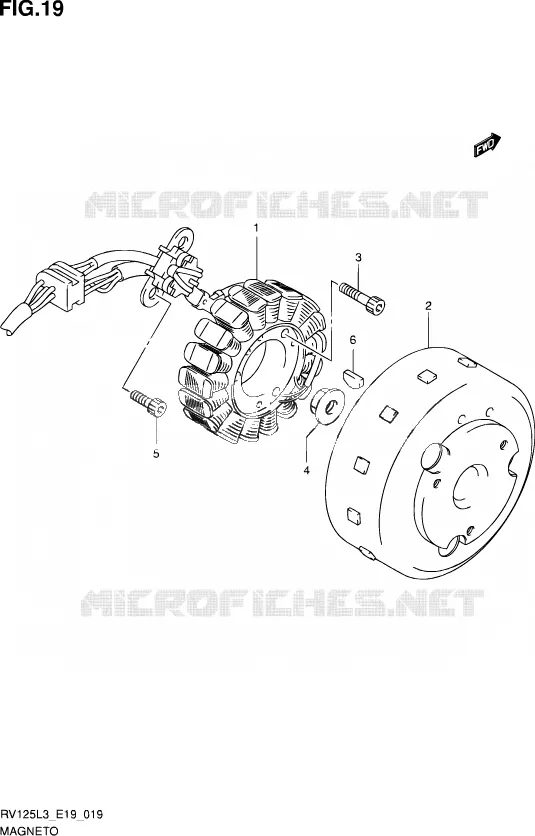 ALLUMAGE ROTOR - STATOR Suzuki MOTO 125 VAN-VAN 2015  RV125 L3 (E19)