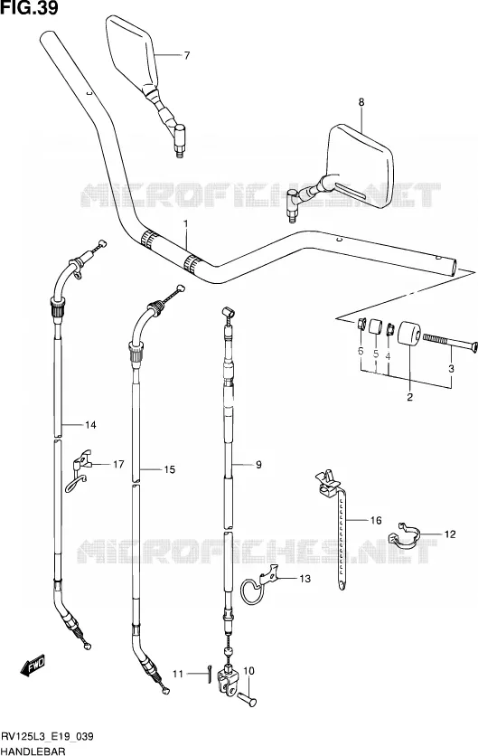 GUIDON Suzuki MOTO 125 VAN-VAN 2013  RV125 L3 (E19)