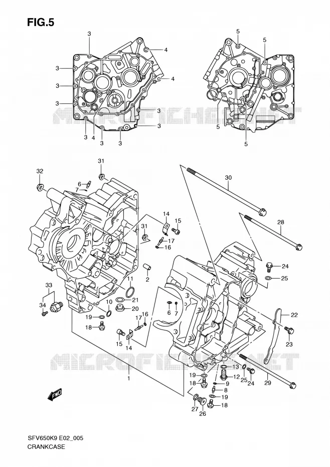 CARTER Suzuki MOTO 650 GLADIUS 2009  SFV650K9(E24)