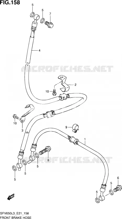 DURITE DE FREIN AVANT (SFV650UL3 E24) Suzuki MOTO 650 GLADIUS 2013  SFV650 L3 (E21)