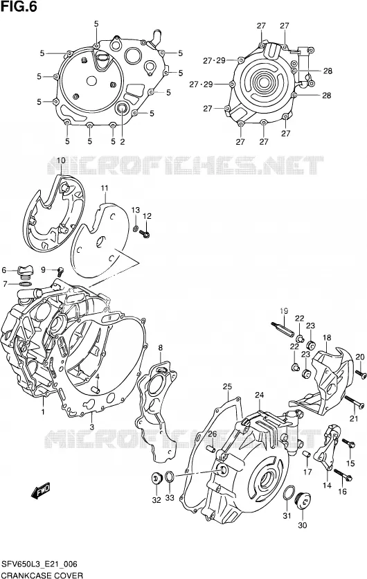 CARTER Suzuki MOTO 650 GLADIUS 2013  SFV650U L3 (E24)