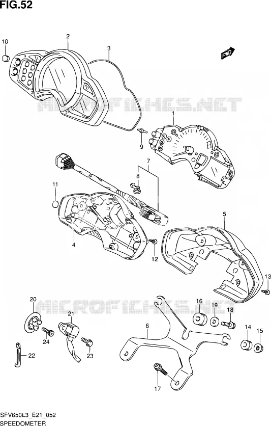 COMPTEUR (SFV650L3 E21) Suzuki MOTO 650 GLADIUS 2013  SFV650UA L3 (E21)