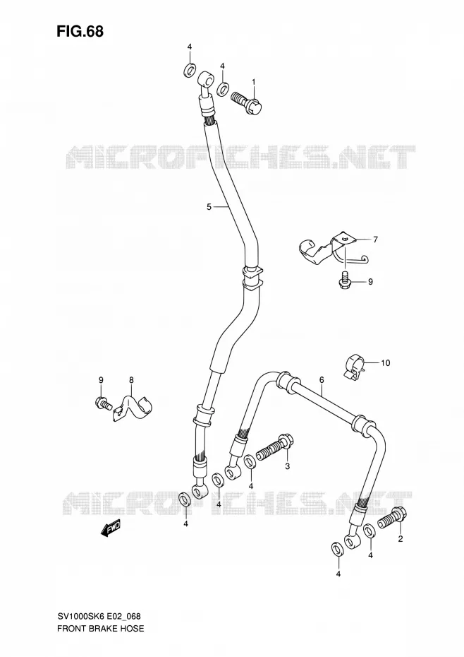 DURITE DE FREIN AVANT Suzuki MOTO 1000 SV-S 2006  SV1000SK6(E19)