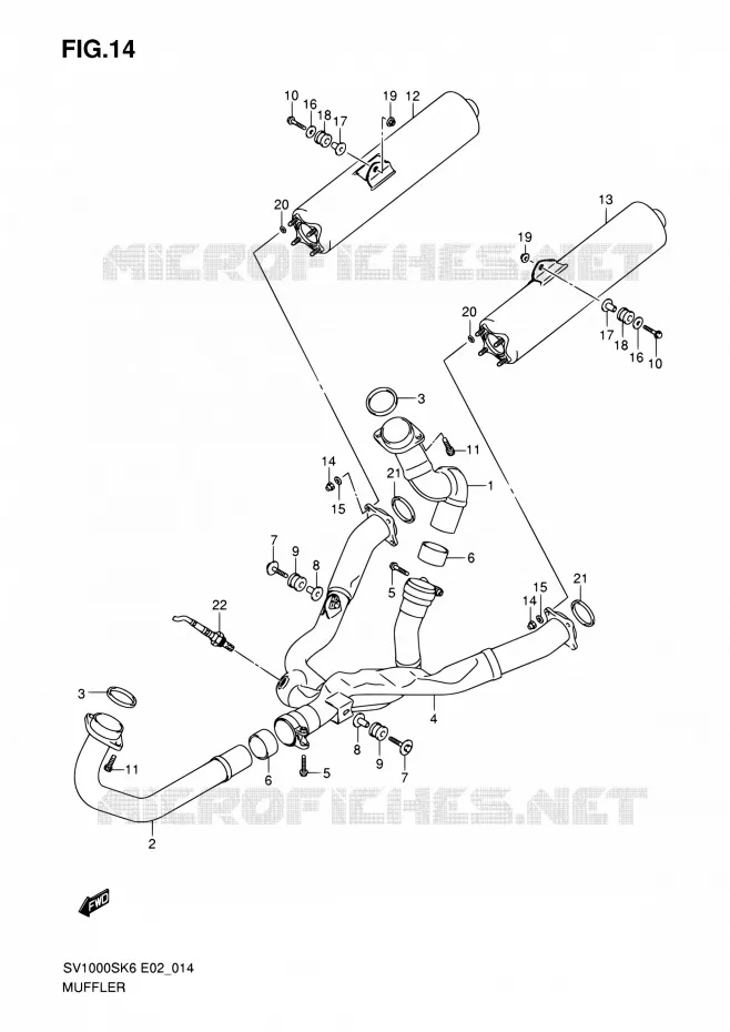 SILENCIEUX Suzuki MOTO 1000 SV 2006  SV1000K6(E24)