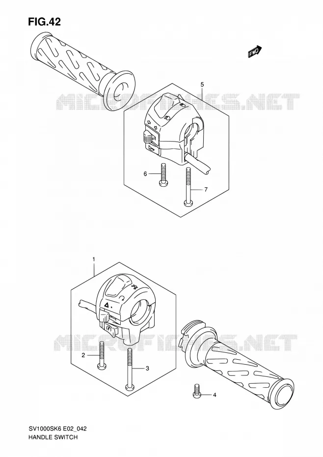 COMMODOS (SV1000/U1/U2) Suzuki MOTO 1000 SV 2007  SV1000SK7(E24)