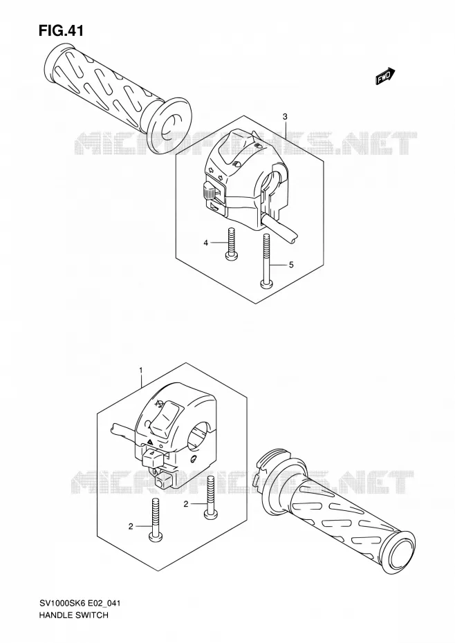 COMMODOS (SV1000S/S1/S2) Suzuki MOTO 1000 SV 2007  SV1000SK7(E24)