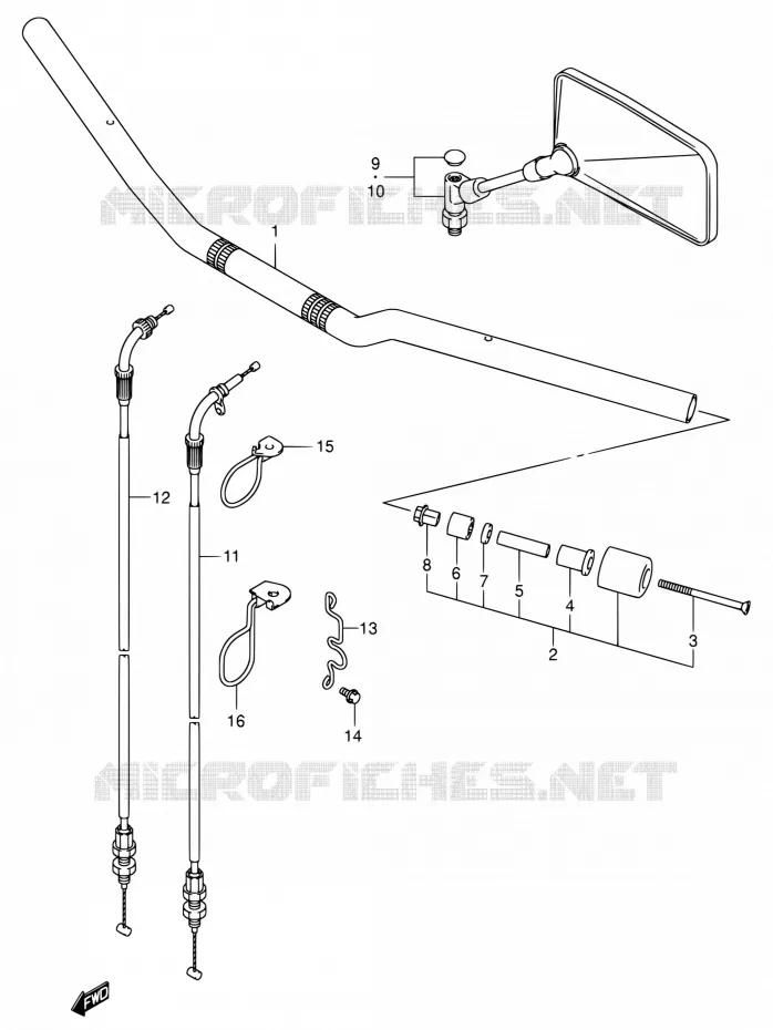 GUIDON (SV1000/U1/U2) Suzuki MOTO 1000 SV 2005  SV1000S1ZK5