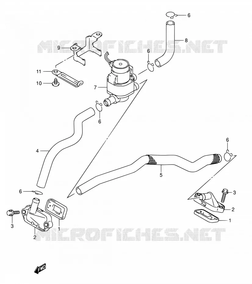 SYSTEME RECYCLAGE GAZ ECHAPPEMENT Suzuki MOTO 1000 SV 2005  SV1000S2ZK5