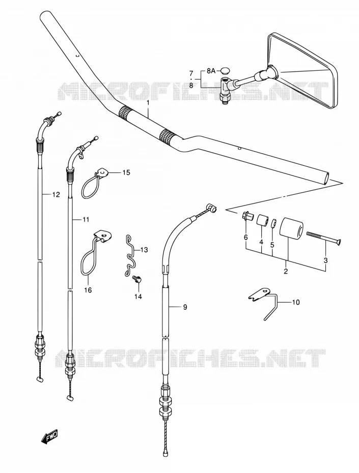 GUIDON (WITH OUT COWLING) Suzuki MOTO 650 SV 2003  SV650K3