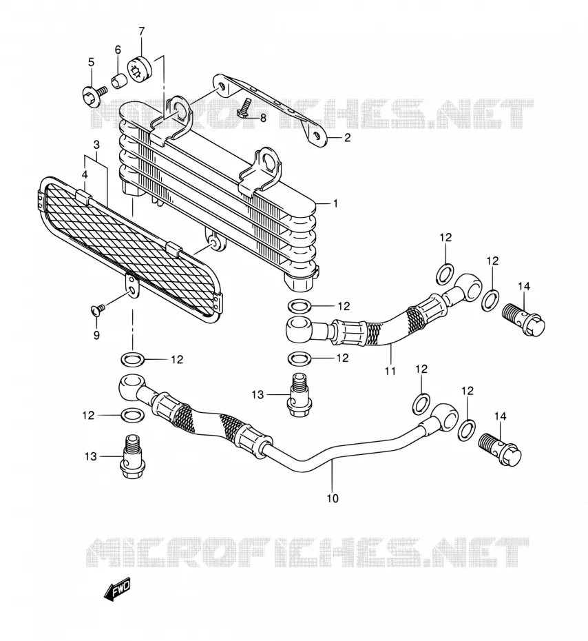 RADIATEUR D'HUILE Suzuki MOTO 650 SV 2003  SV650K3