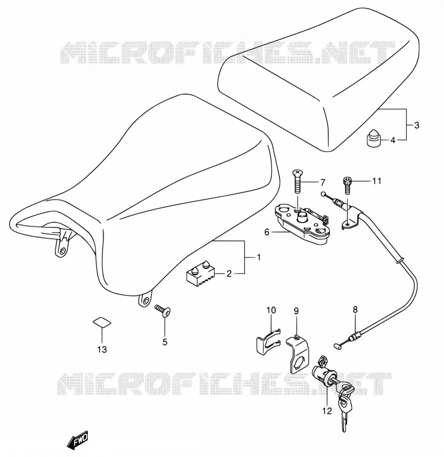 SELLE (MODELE K3) Suzuki MOTO 650 SV 2003  SV650K3