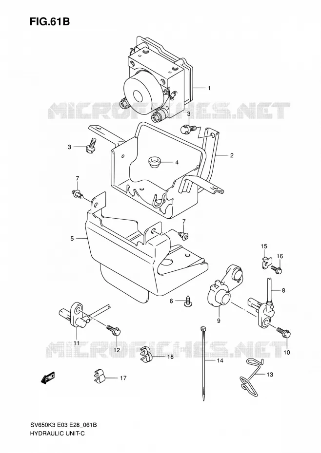 SYSTÈME ABS (SV650AK7/SAK7) Suzuki MOTO 650 SV-S 2003  SV650K3/SV650SK3