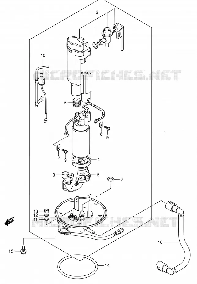 POMPE A ESSENCE (MODELE K3/K4) Suzuki MOTO 650 SV 2004  SV650 K4