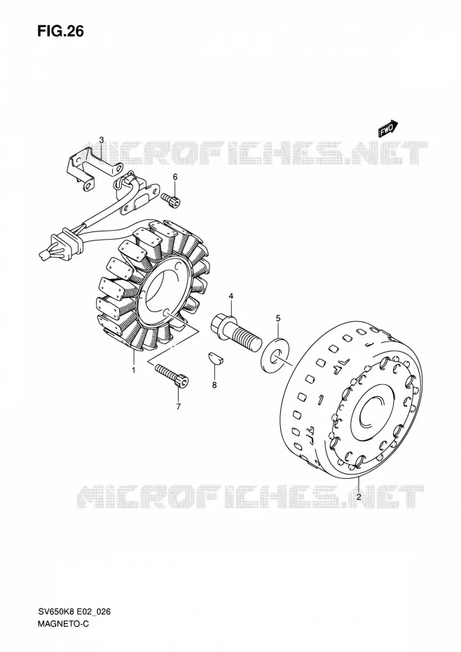 ALLUMAGE ROTOR - STATOR Suzuki MOTO 650 SV-S 2009  SV650SK9(E19)