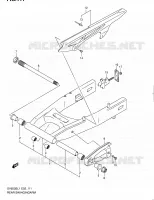 BRAS OSCILLANT ARRIERE (SV650SL1 E24) pour Suzuki SV 650 2011