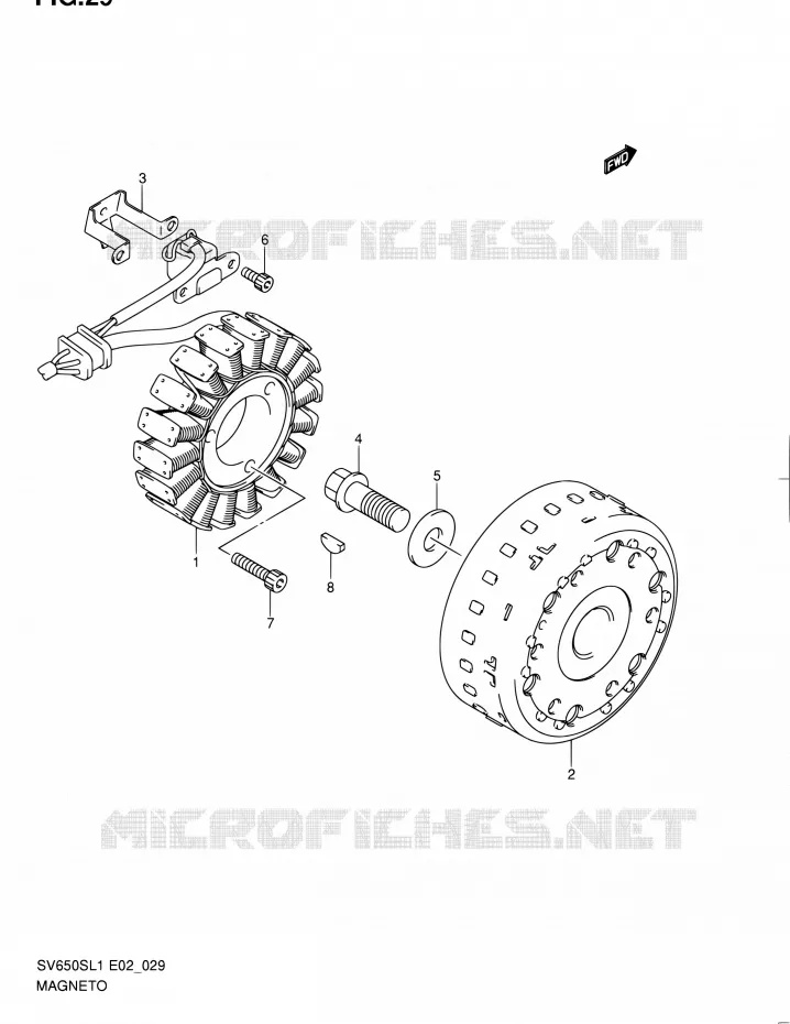 ALLUMAGE ROTOR - STATOR Suzuki MOTO 650 SV 2011  SV650SL1(E24)