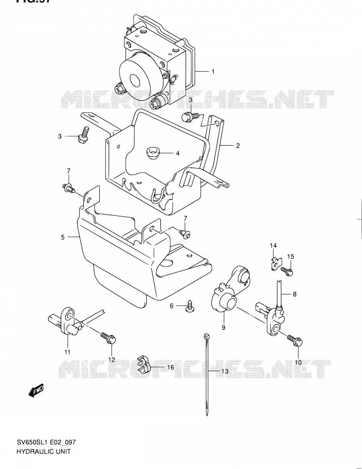 SYSTÈME ABS (SV650SAL1 E24) Suzuki MOTO 650 SV 2011  SV650SL1(E24)